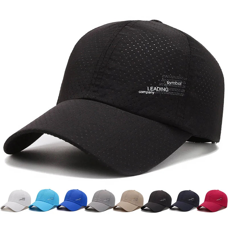 Unisex Quick-Dry Baseball Cap - Adjustable Outdoor Sun Hat for Golf & Fishing