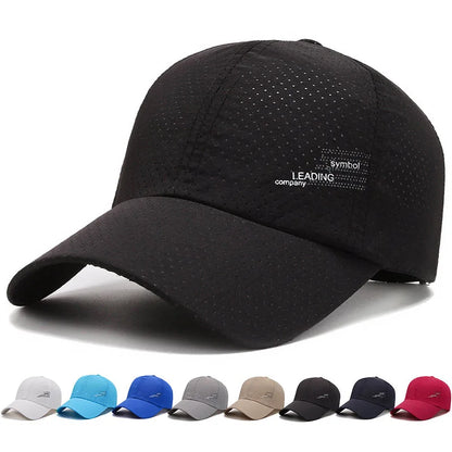 Unisex Quick-Dry Baseball Cap - Adjustable Outdoor Sun Hat for Golf & Fishing