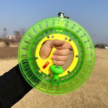 Premium PET Kite Line Winder with Lock - Fire Wheel String Spool - 18/20/22/26cm - Flying Kite Reel with String