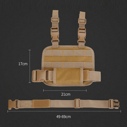 MOLLE Tactical Drop Leg Platform - Adjustable Thigh Panel with Pouch Attachment System
