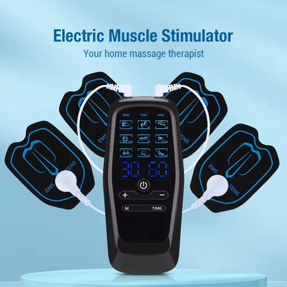 Digital EMS TENS Unit - Electric Muscle Stimulator for Physiotherapy, Acupuncture & Body Massage Therapy with Slimming Functions