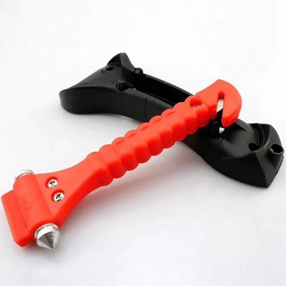 2-in-1 Emergency Car Safety Hammer & Seatbelt Cutter - Window Breaker & Life-Saving Rescue Tool