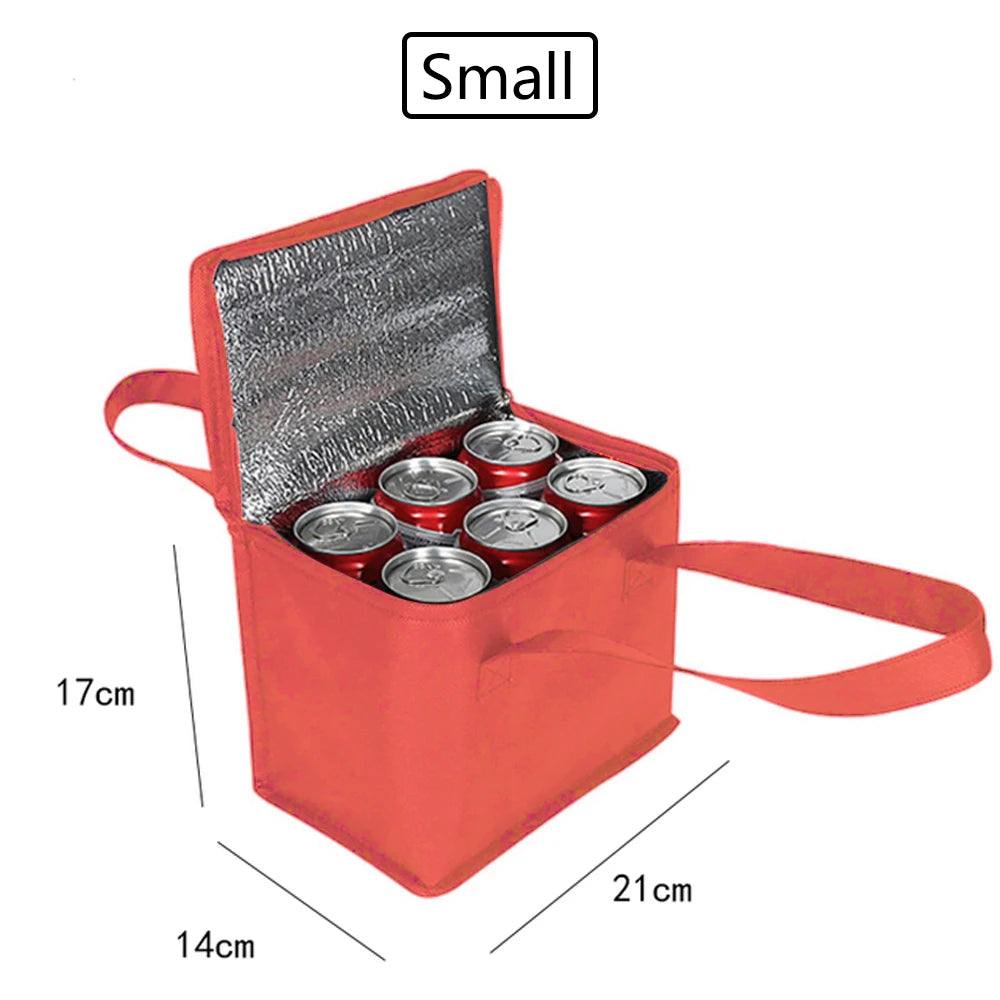 Insulated Cooler Bag - Portable Thermal Food & Drink Carrier for Picnics, Lunch & Beer Delivery