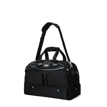 PGM Authentic Men's Golf Clothing Bag YWB005 - Double-Decker All-Black Design with Super Large Capacity, High-End Ball Bag