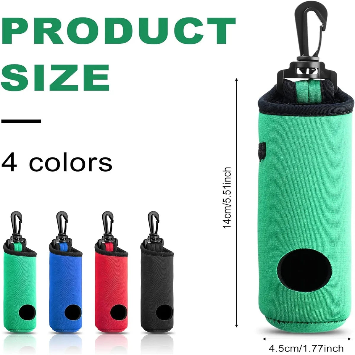 Golf Ball Holder Keychain with Belt Clip - Portable Tee Pouch Carry Bag for Golfers