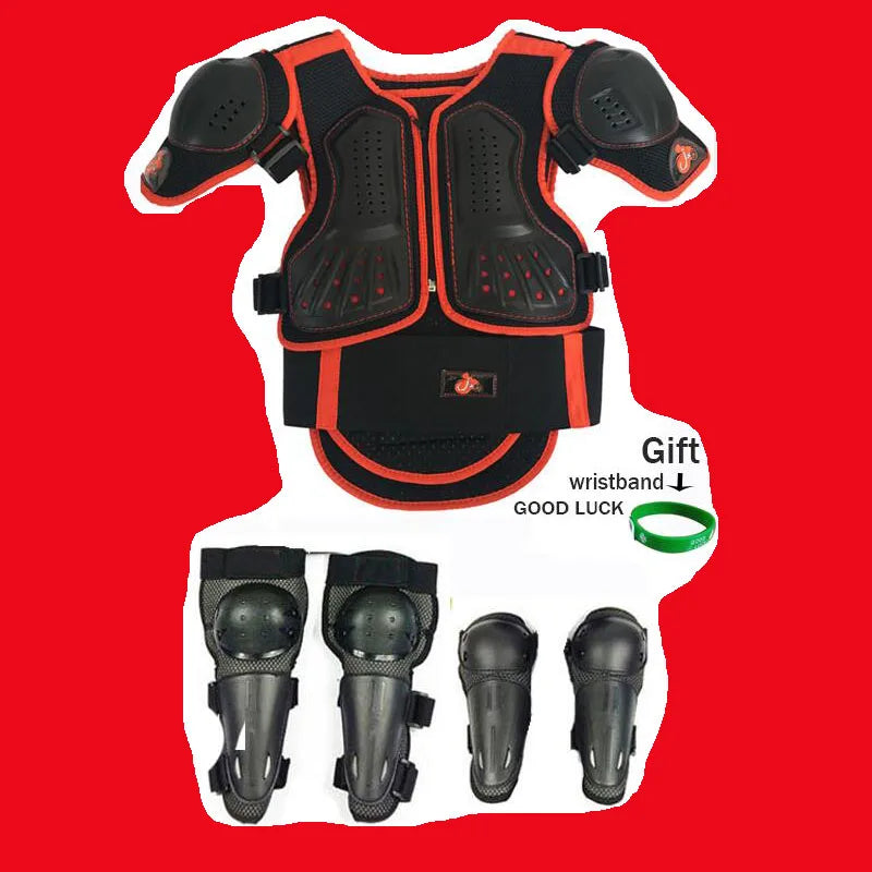 Youth Body Protection Armor Vest for Kids 1-1.7M - Motocross, Skiing & Skating Protective Gear