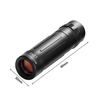 60x21 BAK4 Zoom Monocular Binoculars with Wrist Strap - Mini Portable Telescope for Outdoor Camping & Hunting