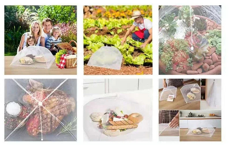 Foldable Mesh Food Cover - Pop-Up Umbrella Style Protector