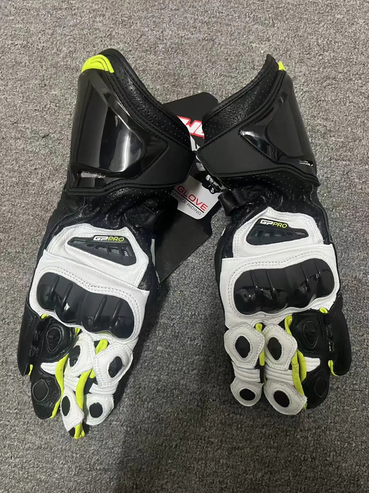 Two-X GP Pro Men's Motorcycle Racing Gloves - Long Leather Sports Protection with Touch Screen