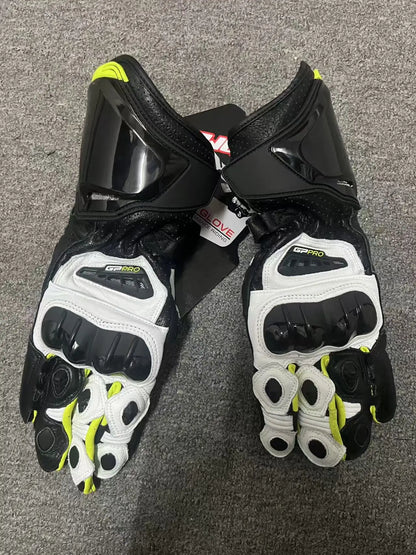 Two-X GP Pro Men's Motorcycle Racing Gloves - Long Leather Sports Protection with Touch Screen