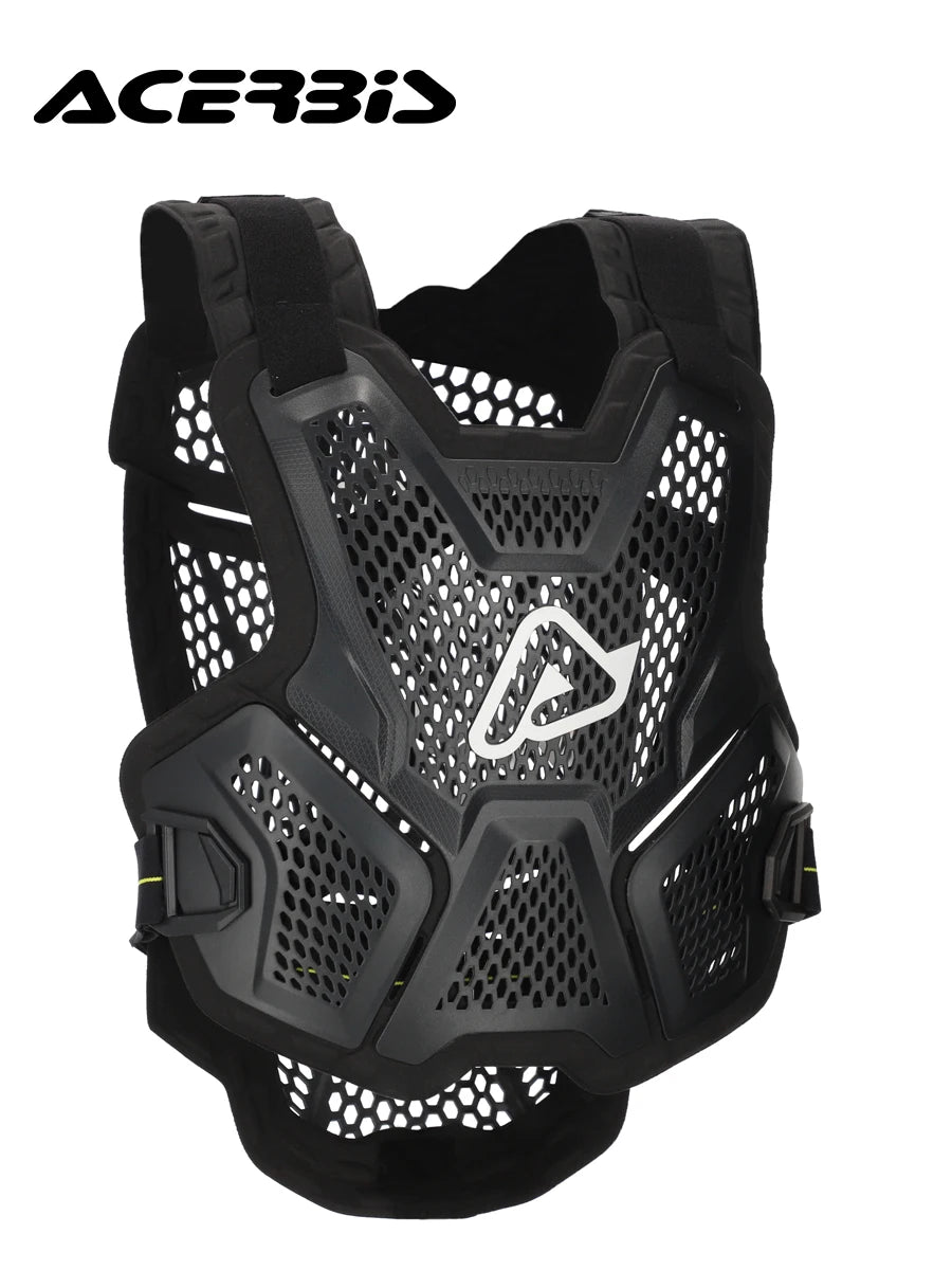 CE Certified Motorcycle Chest Protector - Lightweight Off-Road Racing Armor with Removable Shoulder Guards