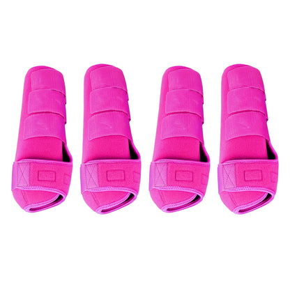 Professional Equestrian Leg Wraps - 4-Pack Adjustable Horse Boots with Support Guard for Jumping and Training