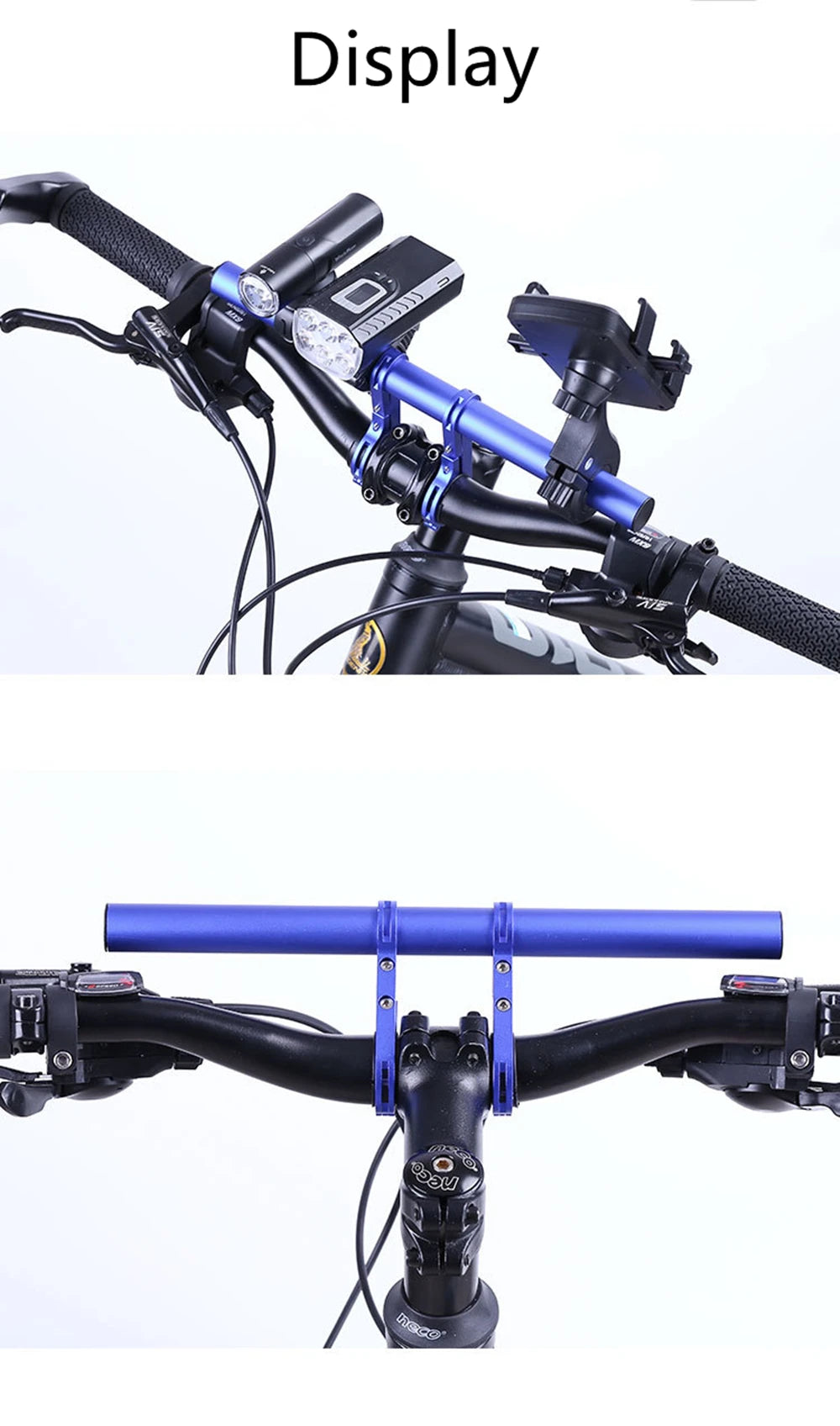 MTB Handlebar Extender Mount - 10/20/30cm Extended Bracket for Bike Headlight & Accessories