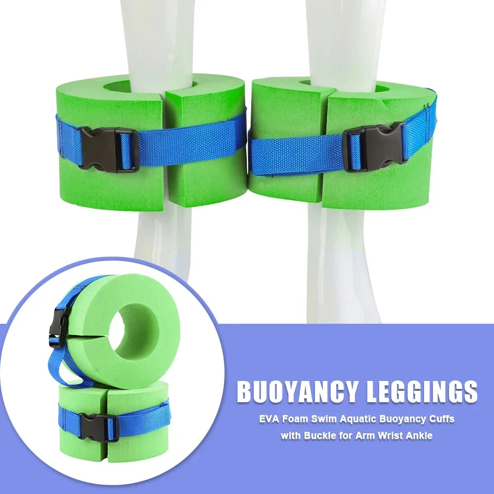 2pcs Foam Aquatic Exercise Cuffs - 16.5cm Swimming Arm & Ankle Floating Rings for Water Aerobics & Fitness Training