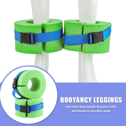2pcs Foam Aquatic Exercise Cuffs - 16.5cm Swimming Arm & Ankle Floating Rings for Water Aerobics & Fitness Training