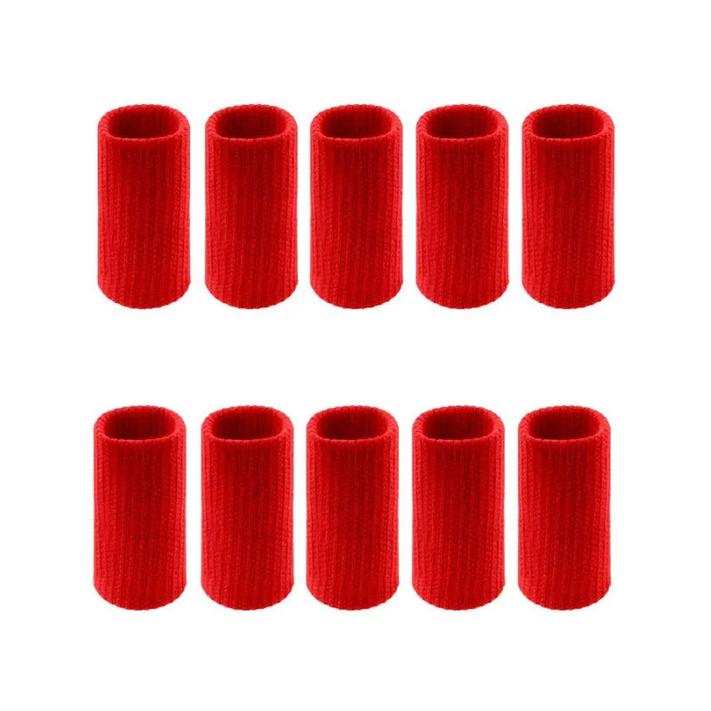 Athletic Finger Support Sleeves - 10 Pack Compression Guards for Basketball, Volleyball, Gym & Sports