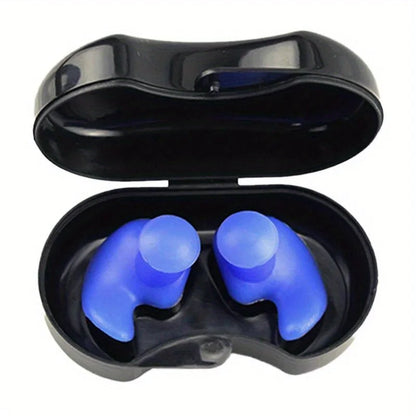 Waterproof Silicone Swimming Ear Plugs - 2 Pack Reusable Diving & Water Sports Earplugs for Swimming, Surfing, Showering & Bathing