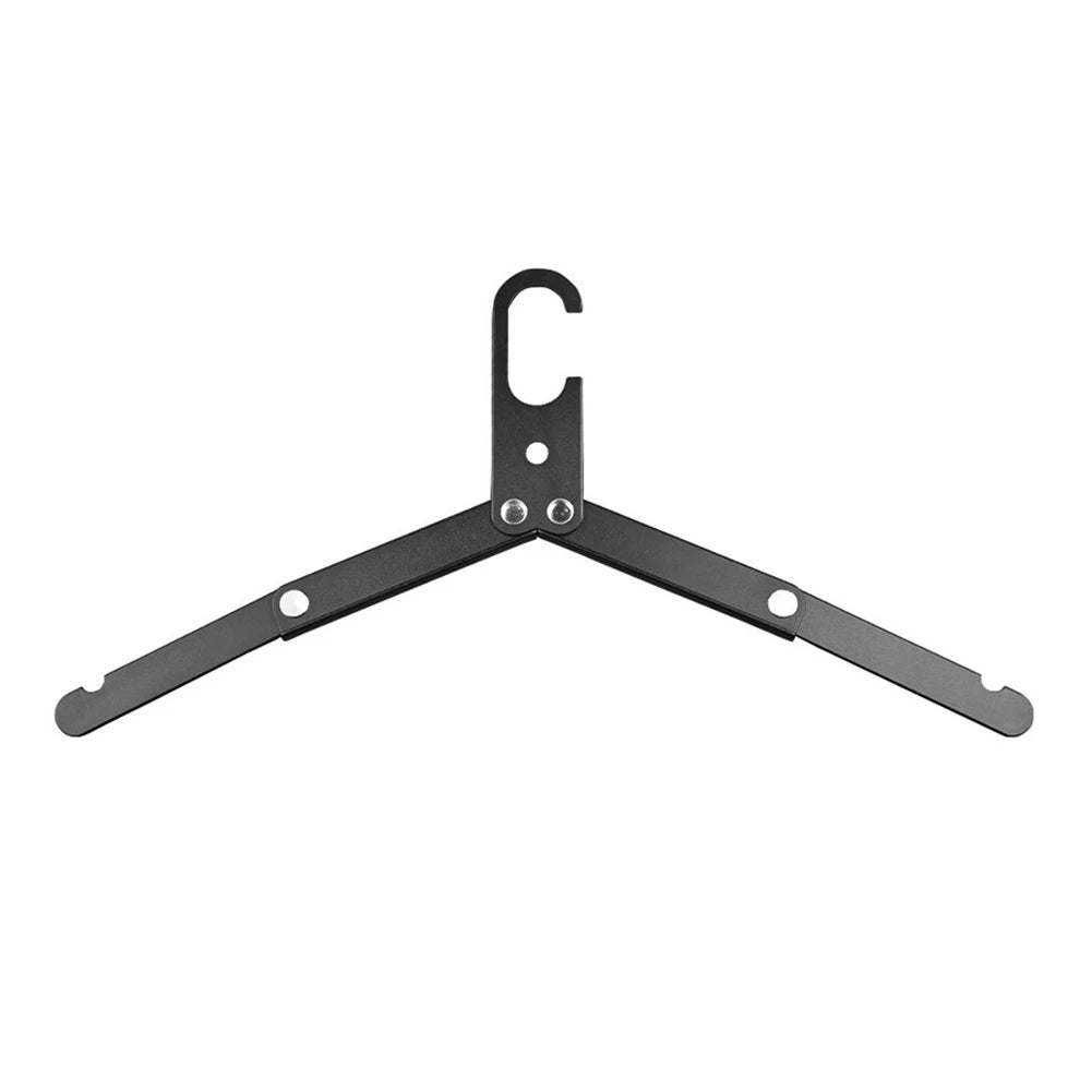 Portable Aluminum Alloy Folding Hanger - Space-Saving Coat Drying Rack for Camping and Travel