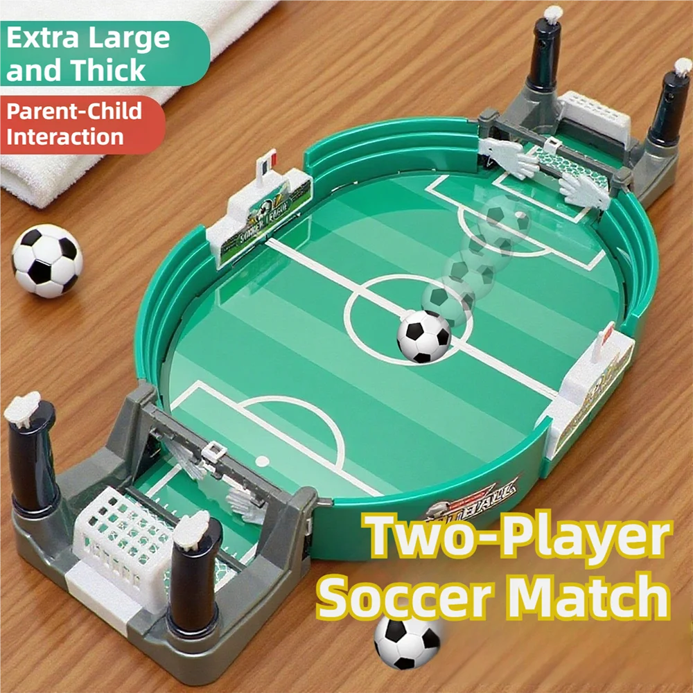 Mini Tabletop Soccer Game - Portable Desktop Foosball for Family & Friends