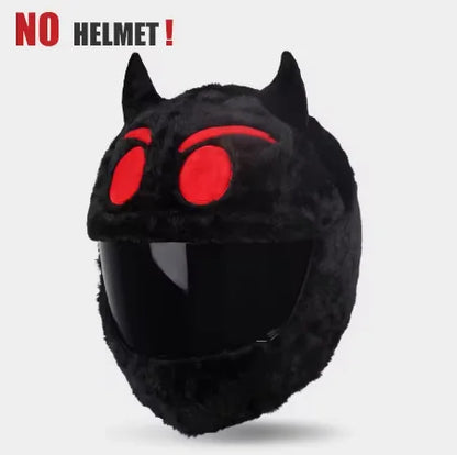 Cartoon Plush Animal Motorcycle Helmet Cover - Fabric Protection Accessory