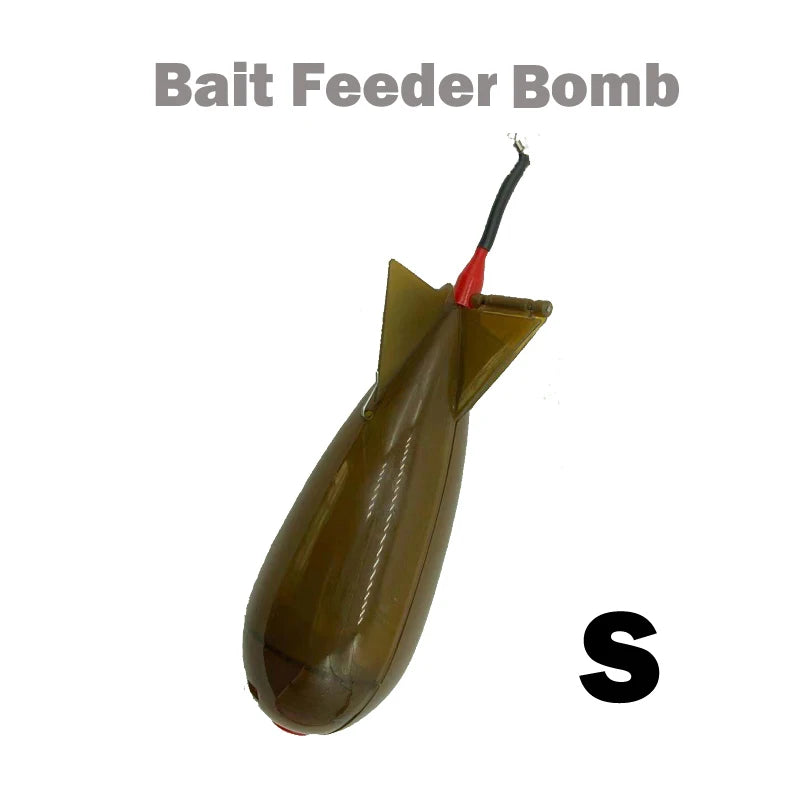 TOLU Rocket Feeder Set - Large & Small Spod Bomb Float Fishing Lure with Bait Holder - 2-Size Pellet Rocket Feeders for Precision Positioning