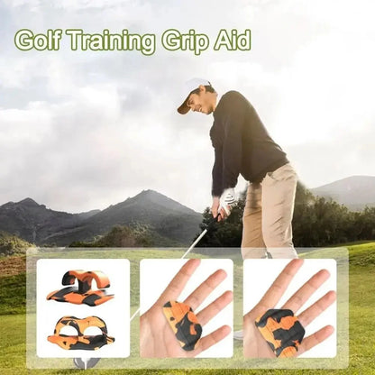 Golf Grip Trainer - 2 Pack T-Shape Non-Slip Swing Pad for Ball Control & Posture Correction