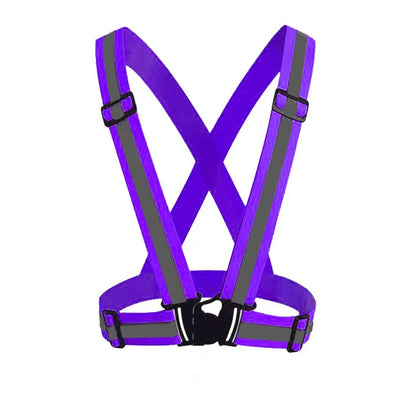 Adjustable Reflective Safety Vest - High-Visibility Elastic Straps for Night Running, Cycling & Outdoor Activities - Adults & Children
