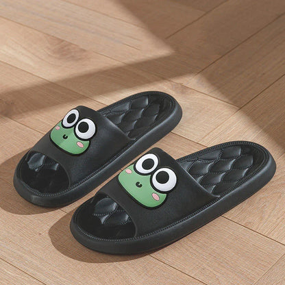 Cartoon Frog Soft Sandals - Anti-Slip Summer Beach Slides for Home & Bathroom
