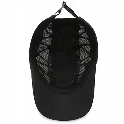 Men's Quick-Dry Mesh Golf Cap - Breathable Flat Visor Sun Hat for Outdoor Sports