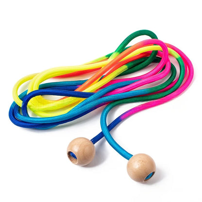 Rainbow Group Jump Rope 5M - Long Speed Skipping Rope with Anti-Slip Handles for Students, School & Outdoor Sports