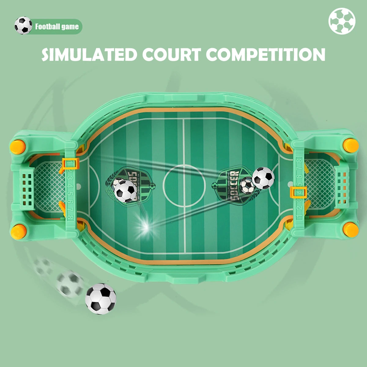 Mini Tabletop Soccer Game - Interactive Desktop Football Competition for Family & Friends