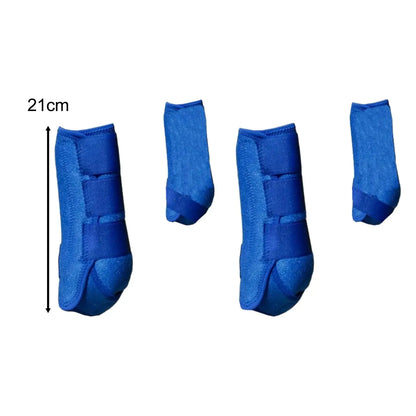 Professional Equestrian Leg Wraps - 4-Pack Adjustable Horse Boots with Support Guard for Jumping and Training