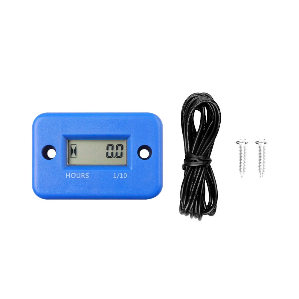 IP68 Waterproof Engine Hour Meter - Universal Inductive Timer for Motorcycle, ATV, Boat & Gasoline Engines