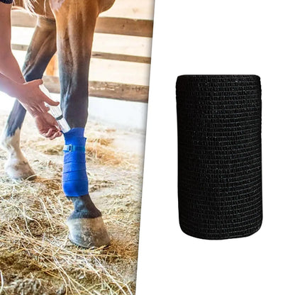 Self-Adherent Vet Wrap 4" - Elastic Athletic Tape for Horses, Pets, and Sports Use