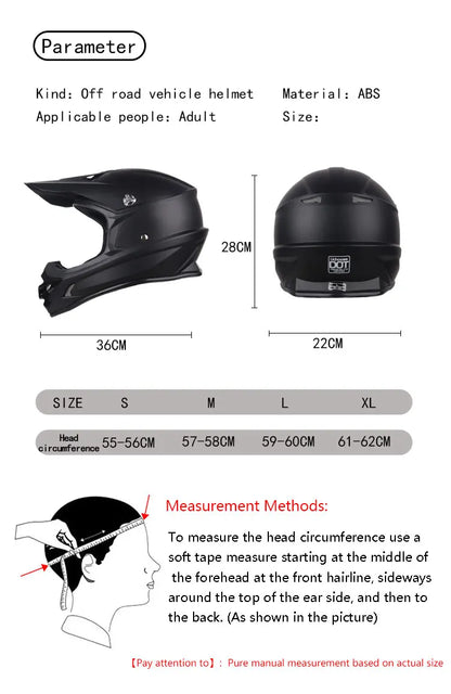DOT Approved Motocross Helmet - Off-Road Racing Helmet for Men & Women (Downhill, Enduro, Cross)