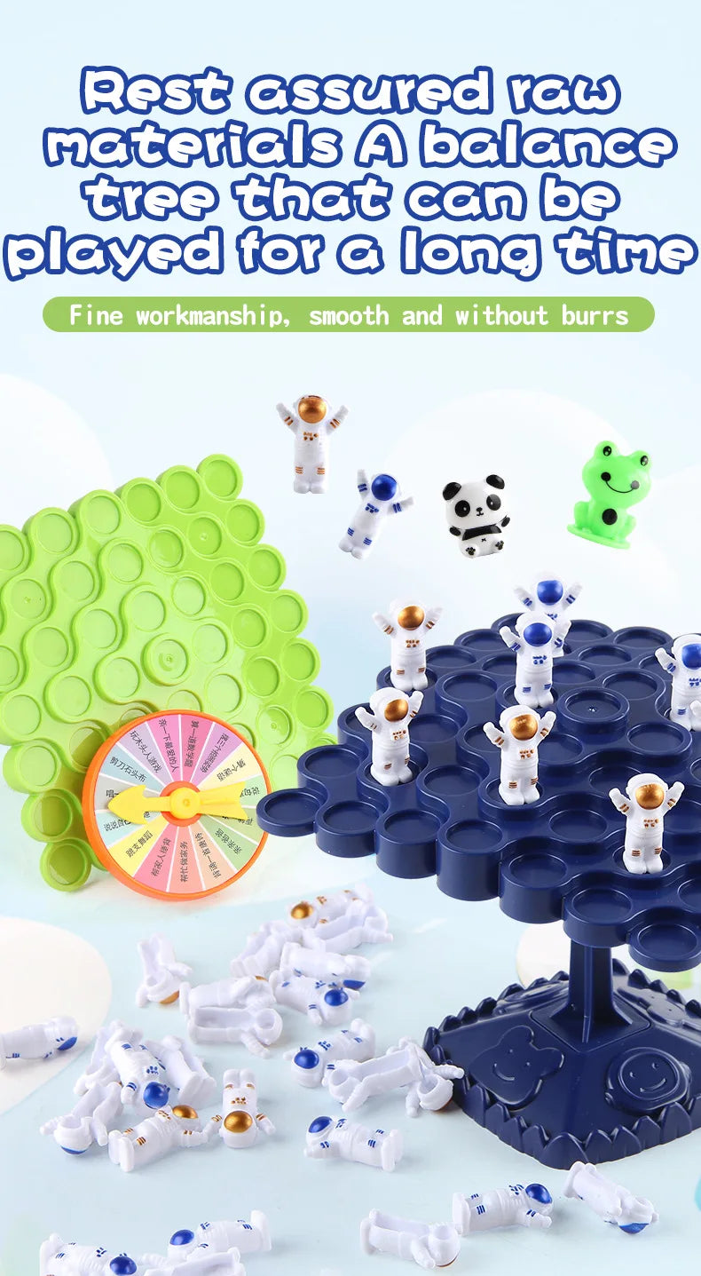 Frog Balance Tree Montessori Math Game - Parent-Child Interactive Tabletop Balancing Toy Gift for Children