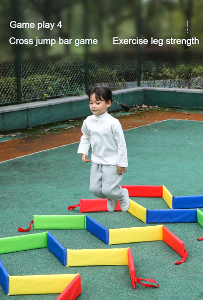 Jump Frame Drill Holes Training Set - Outdoor Sensory Integration Sports Toy for Kids & Kindergarten