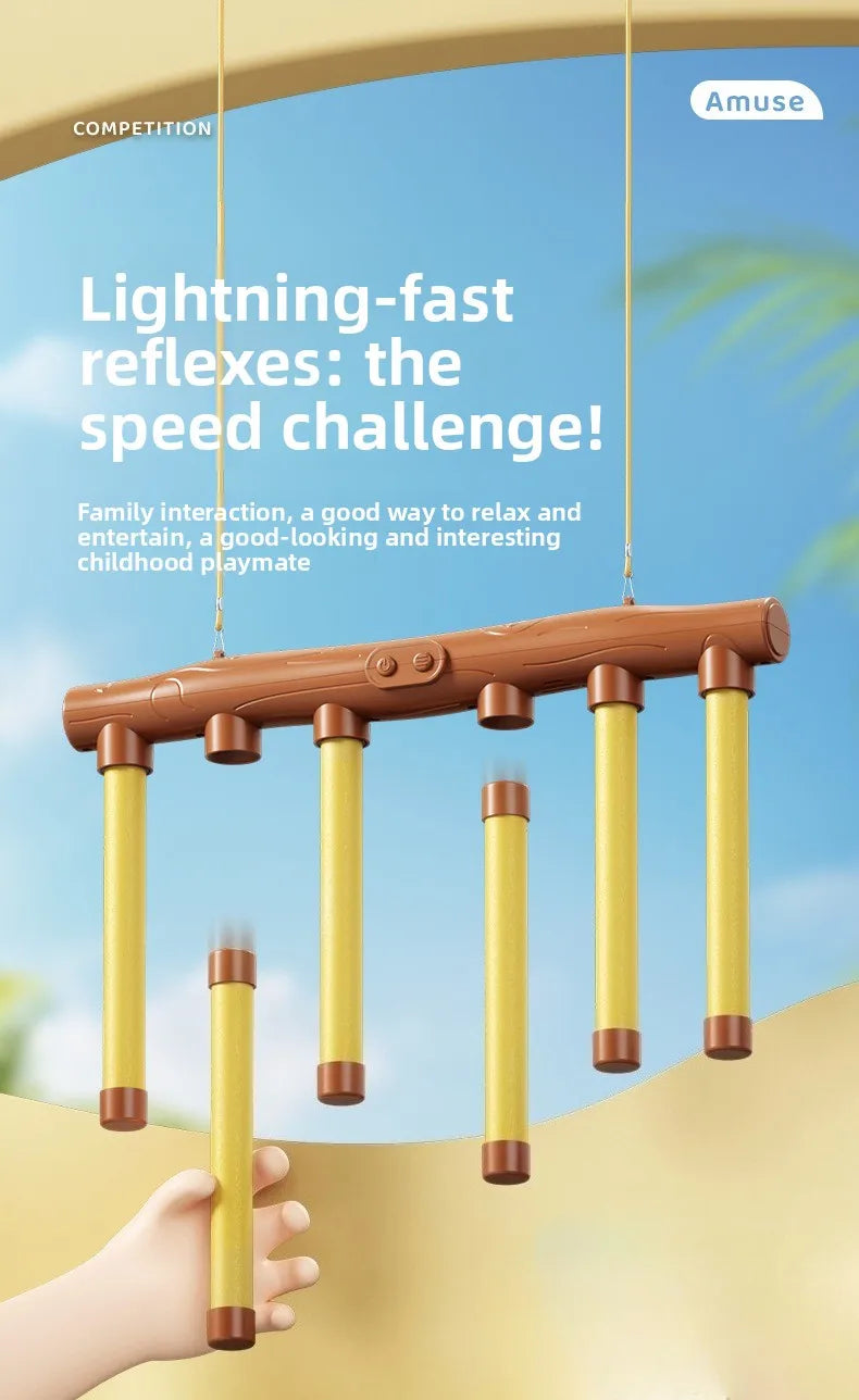 Reflex Challenge Catch Sticks Game - Falling Sticks Reaction Training Toy for Sensory Integration & Drop Catch Win