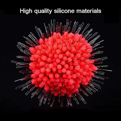 Professional Fishing Float Set - 300pcs Silicone Oval Bobber Stoppers with Anti-Strand Technology