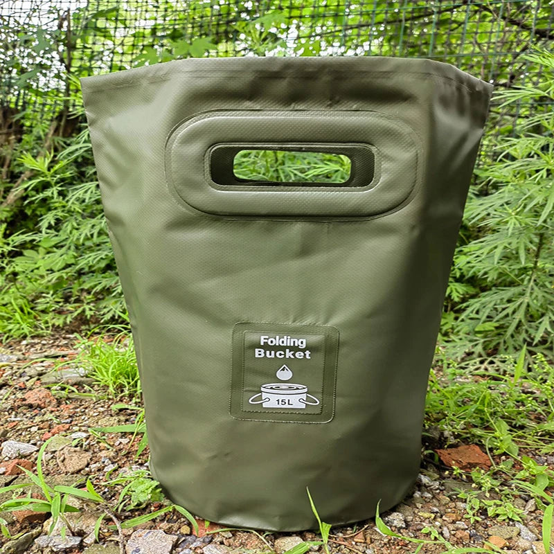 Collapsible Outdoor Water Bucket - Portable Folding Basin for Camping, Picnic & Fishing