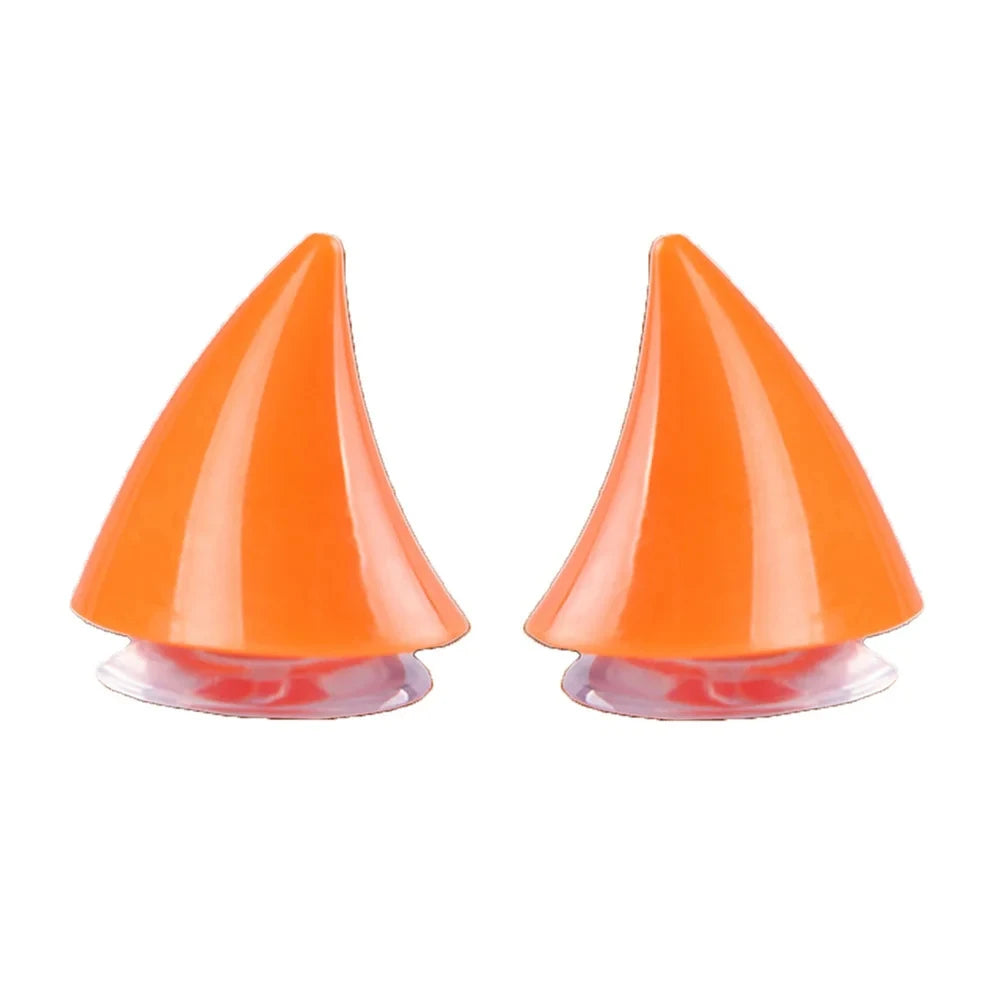 Motorcycle Helmet Horn Decoration - 2 Pack Rubber Corner Horns for Full Face Motocross & Off-Road Helmets