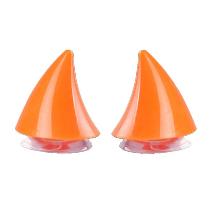 Motorcycle Helmet Horn Decoration - 2 Pack Rubber Corner Horns for Full Face Motocross & Off-Road Helmets