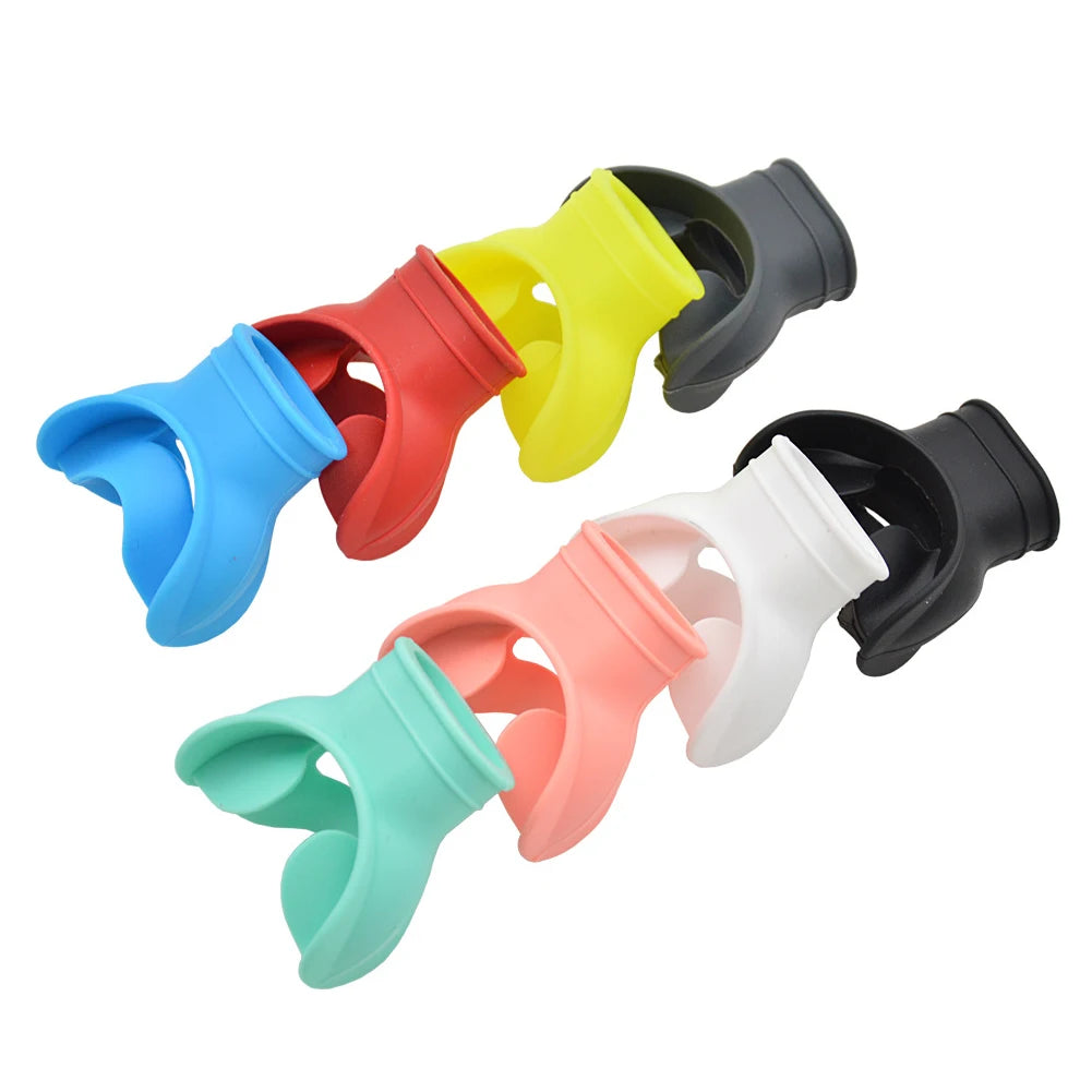 Premium Silicone Scuba Diving Mouthpiece - Comfortable Regulator Cover with Octopus Holder Retainers