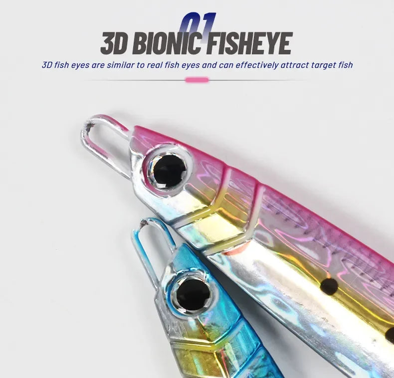 Majorcraft Jigpara 3D Print Metal Vertical Spoon - Fast Sinking Fishing Lure for Carp & Sea Spinning (60g-200g)
