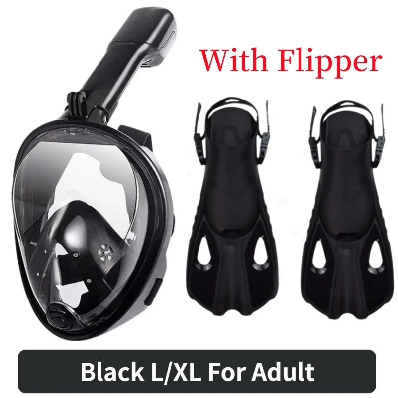 Full Face Diving & Snorkeling Mask – Anti-Fog, Waterproof | Adults & Kids