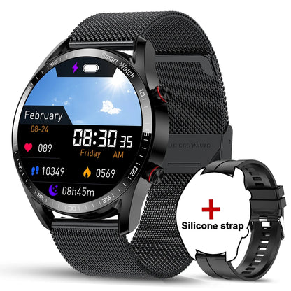1.53" Full Touch Screen Smart Watch - Multi-Sport Mode with ECG+PPG, Waterproof & Bluetooth Call