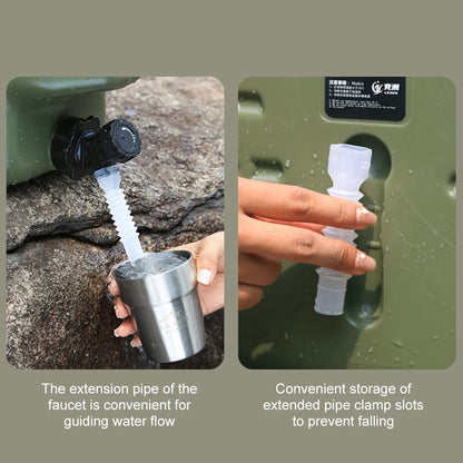 Portable Water Container 12L (3.2 Gallon) - BPA-Free Food-Grade PE Bucket for Camping, Hiking & Emergency Storage