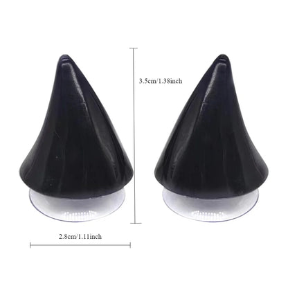 Motorcycle Helmet Braids - 2 Piece Set Women's Ponytail Wig with Suction Cup for Motorbike Helmets (164 Colors Available, Dual Pigtail Twist Style)