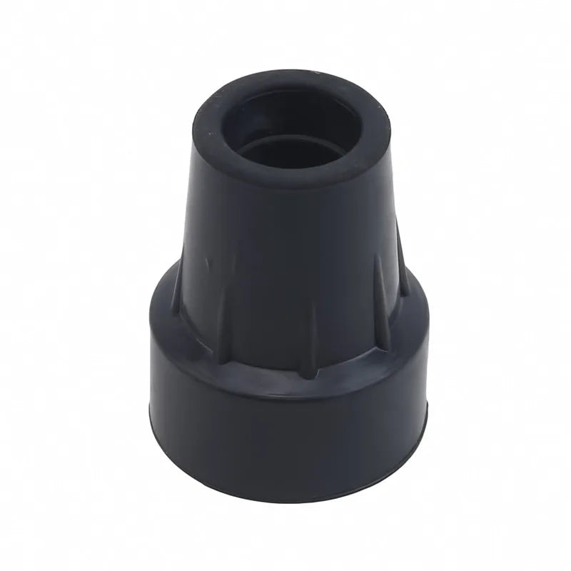 Heavy Duty Rubber Walking Stick Ferrule - Metal End Cap Cover for Canes, Crutches & Hiking Sticks (1-3 Pack)