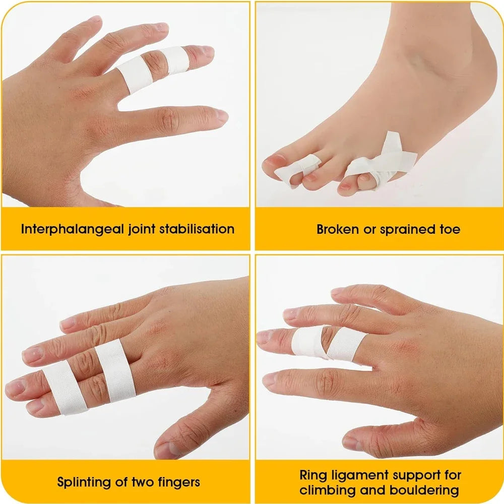 Athletic Finger Tape - Skin-Friendly Sports Protection Wrap for Baseball, Lacrosse & Gymnastics (1/2/3 Roll Options)